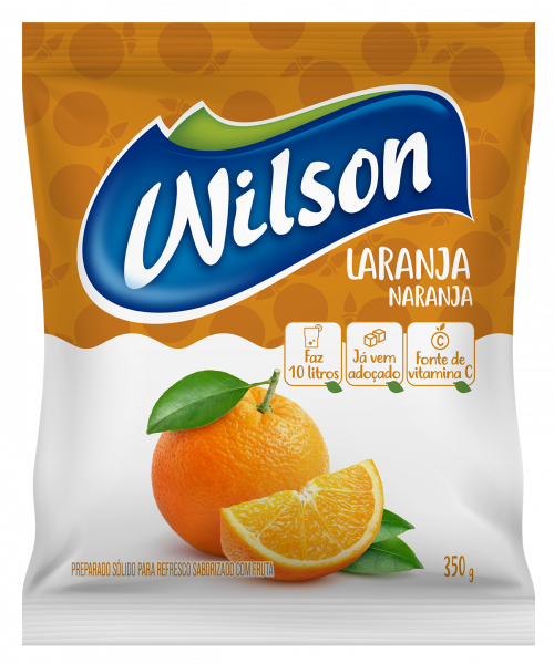 Refresco em Pó Laranja Wilson — Caixa 350 g