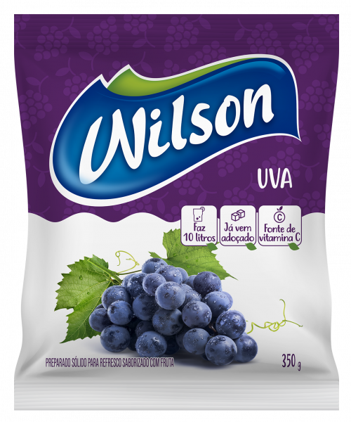 Refresco em Pó Uva Wilson — Caixa 350 g